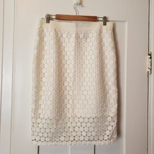 Geometric lace skirt